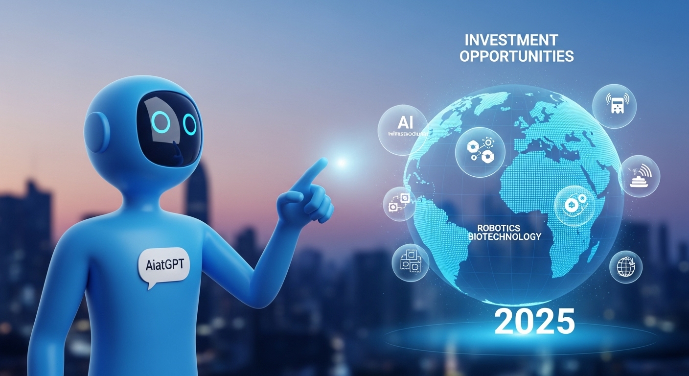 AI 시대, 챗GPT가 2025년 유망 투자처와 리스크 관리 전략을 제시하는 모습