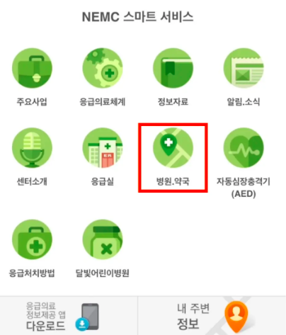 응급의료포털-사이트-메인화면