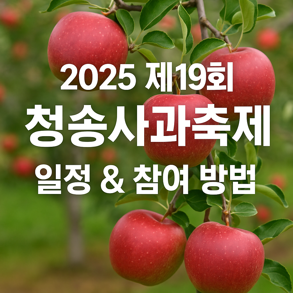 2025년청송사과축제일정&amp;참여방법