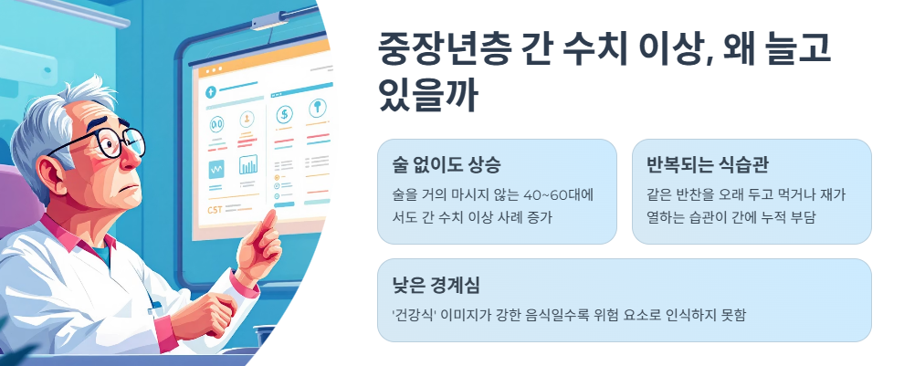 중장년층 간 수치 이상, 왜 늘고 있을까
