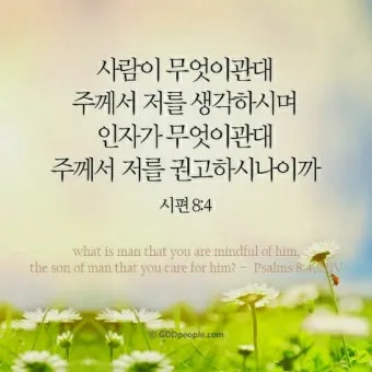 시편 8편 설교 아이디어 찬양 묵상 말씀_9