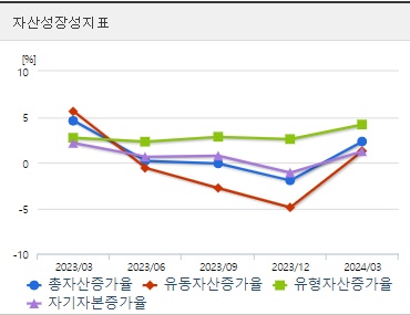 POSCO홀딩스 자산성장성지표