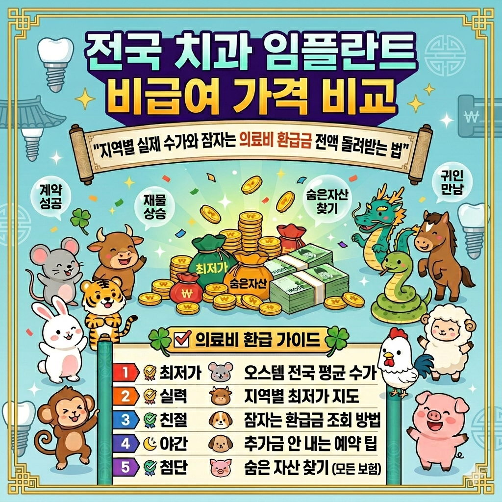 전국 치과 임플란트 비급여 가격