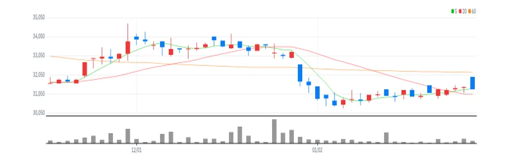 예스코홀딩스 차트