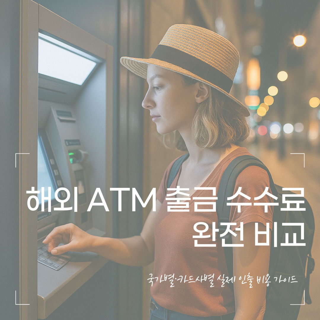 해외 ATM 출금 수수료 완전 비교 – 국가별·카드사별 실제 인출 비용 가이드