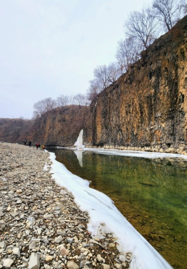 차탄천 주상절리 사진