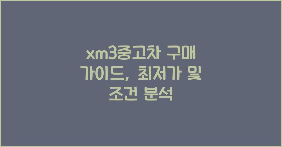 xm3중고차