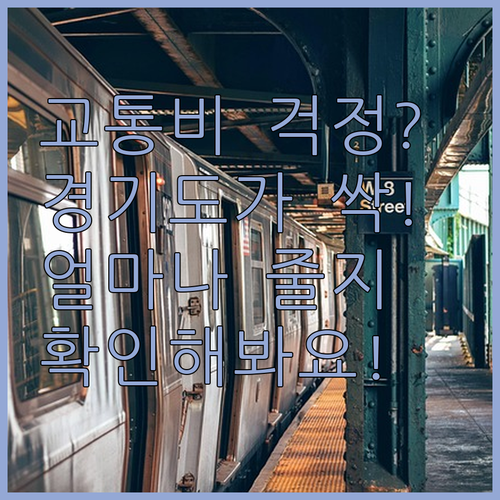교통비 때문에 걱정했더니, 경기도가 ..