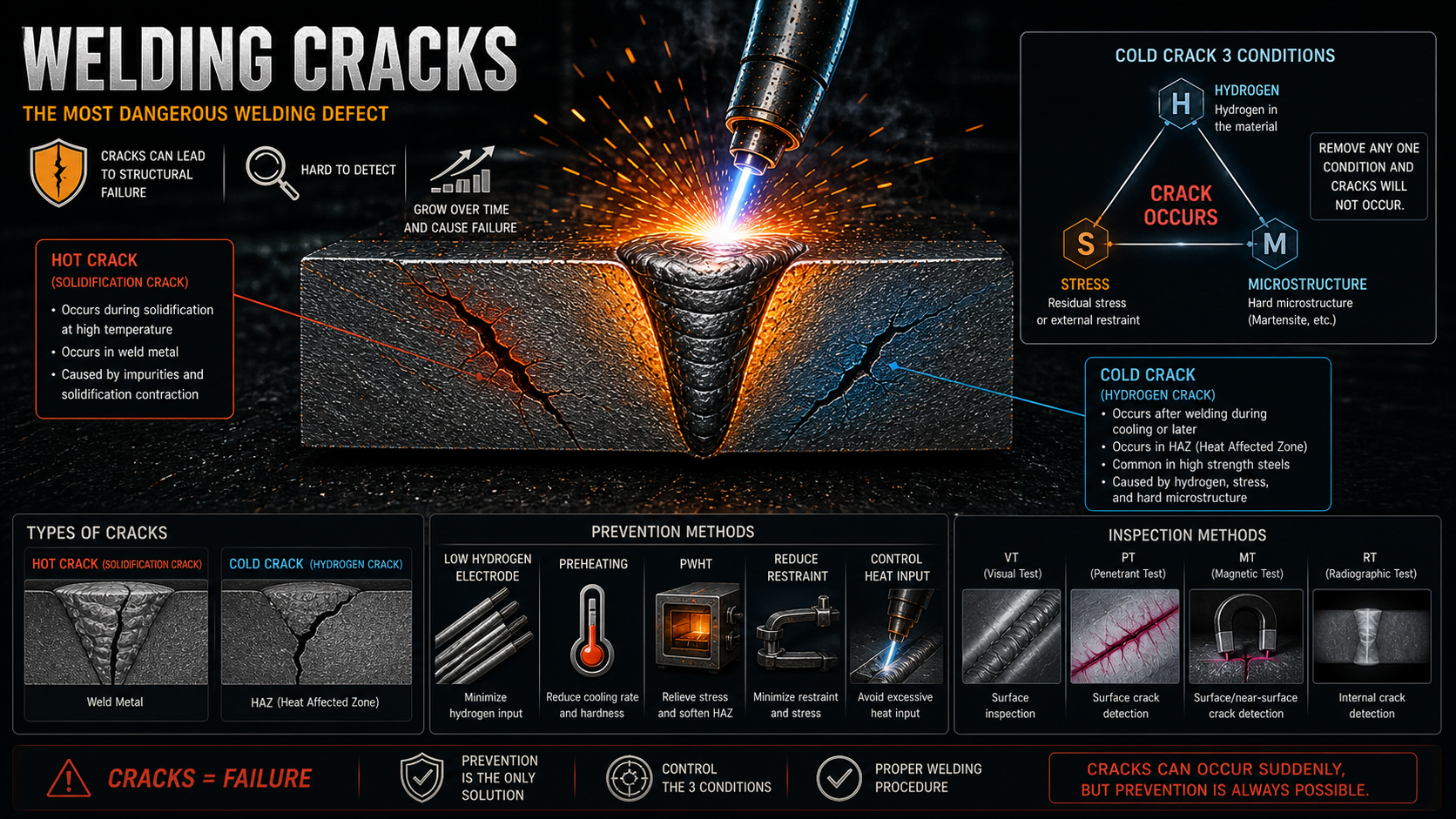 WELDING CRACKS