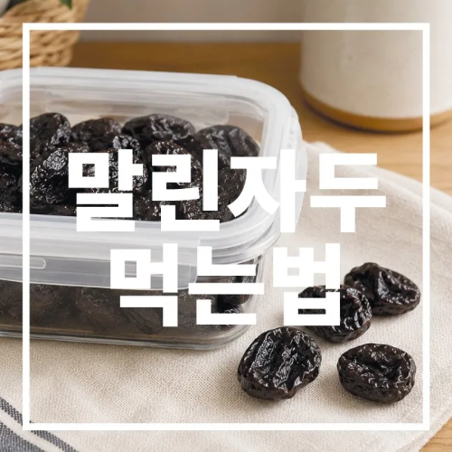 말린 자두 먹는법