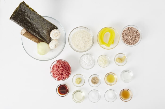 수수떡갈비김밥-재료