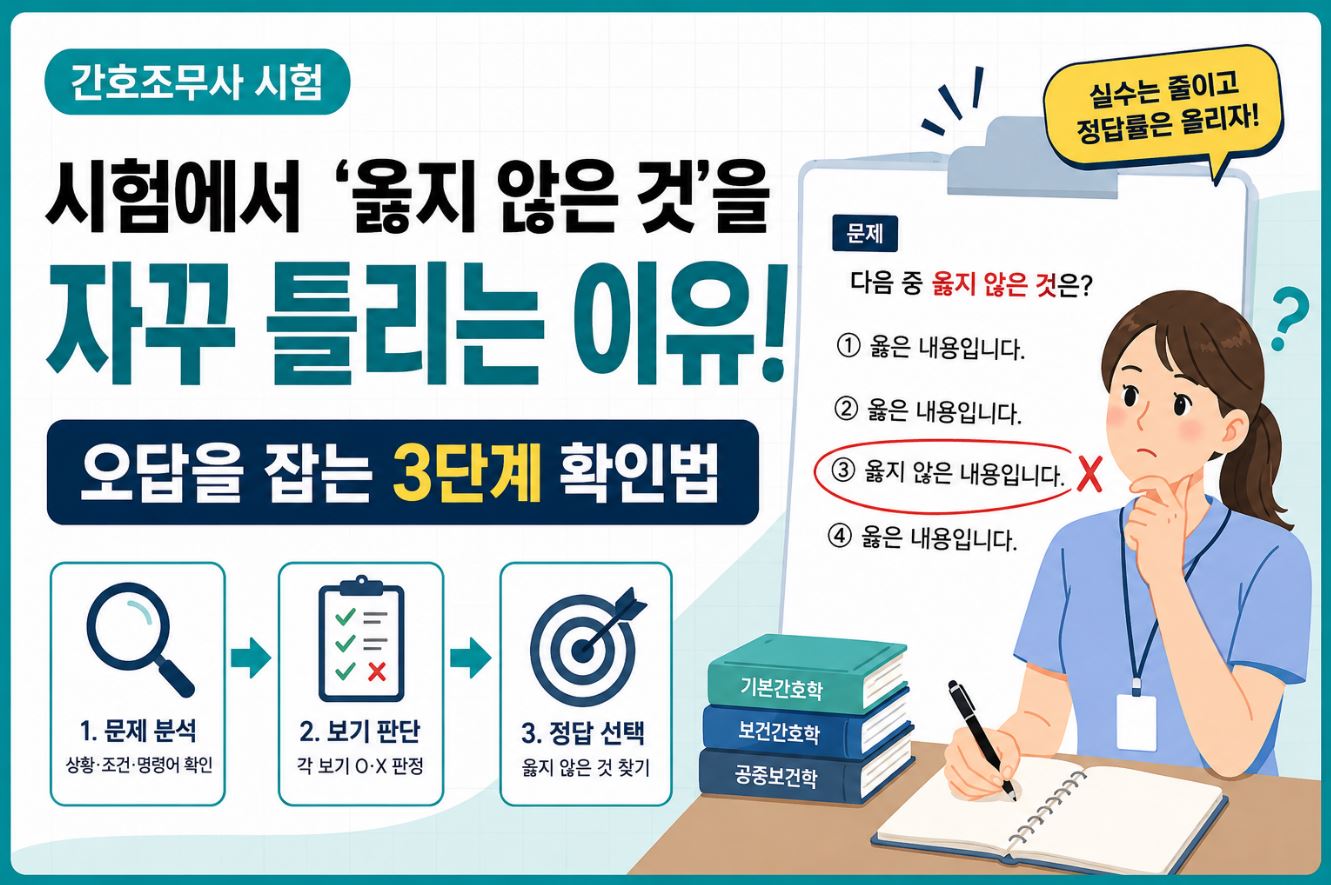 옳지 않는 것을 묻는 문제 틀리는 이유 설명 이미지