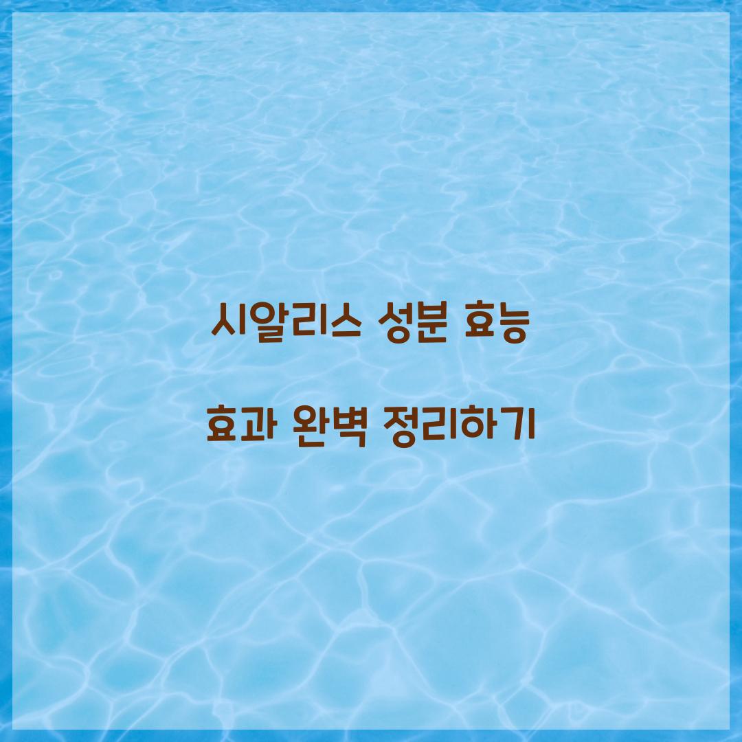 시알리스 성분 효능 효과