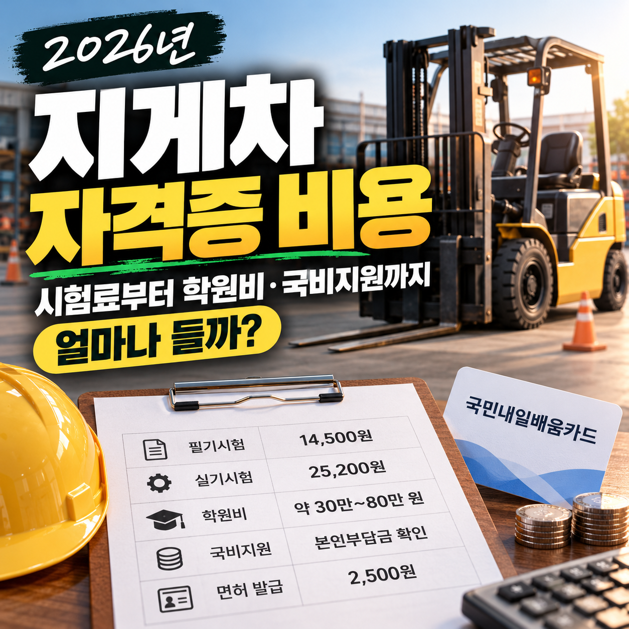 지게차 자격증 비용 총정리