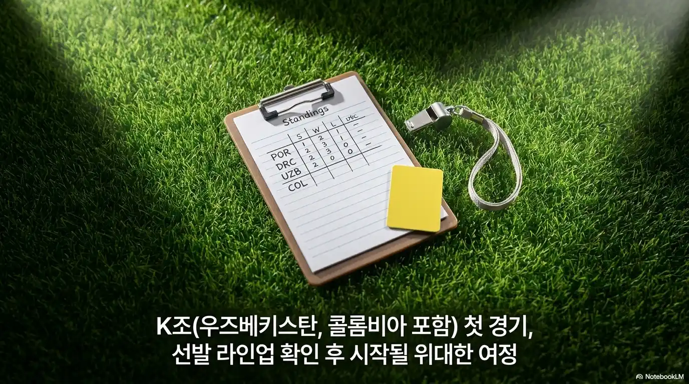 K조 포르투갈 콩고민주공화국 우즈베키스탄 콜롬비아 순위표