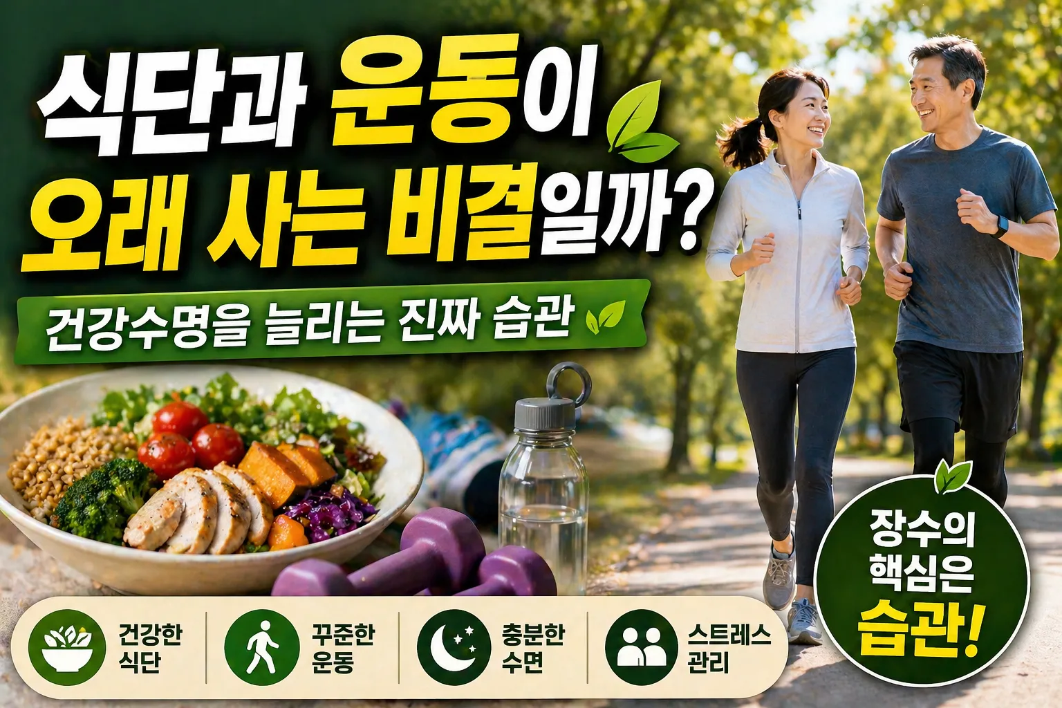 식단과 운동이 오래 사는 비결일까