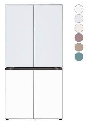 [색상선택형] LG전자 디오스 오브제컬렉션 4도어 냉장고 글라스 875L M873AAA031