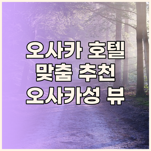 오사카 호텔 고민 끝 오사카성 뷰,