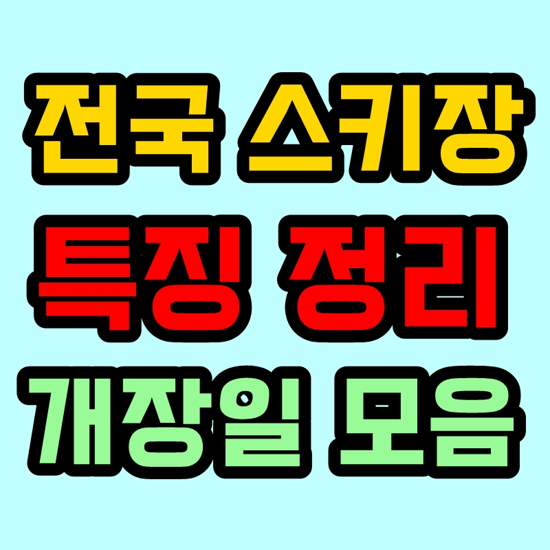 전국 스키장 특징