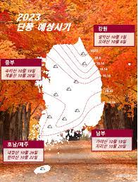 단풍절정시기