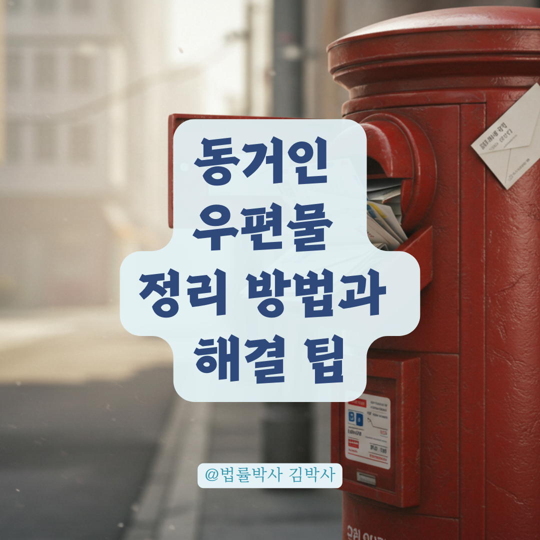 같이 안 사는 사람 우편이 계속 온다면? 동거인 정리 절차.