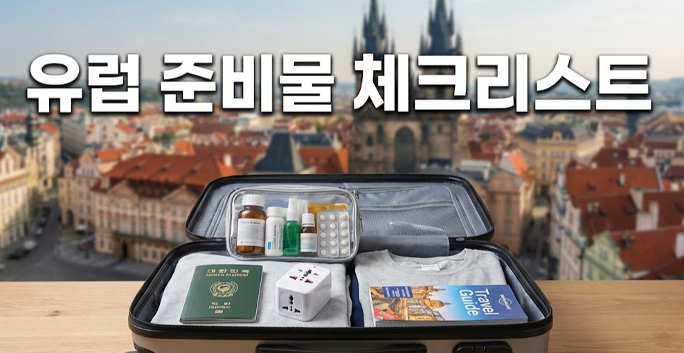 유럽 여행 준비물 체크리스트: 멀티어댑터부터 의약품까지 빠짐없이 챙기는 실전 가이드