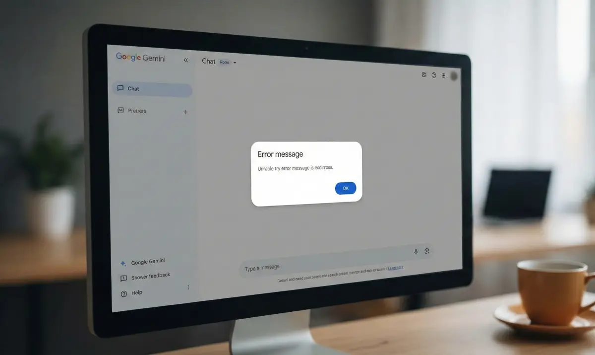 갑자기 나타난 제미나이 오류 메시지에 당황하지 마세요.