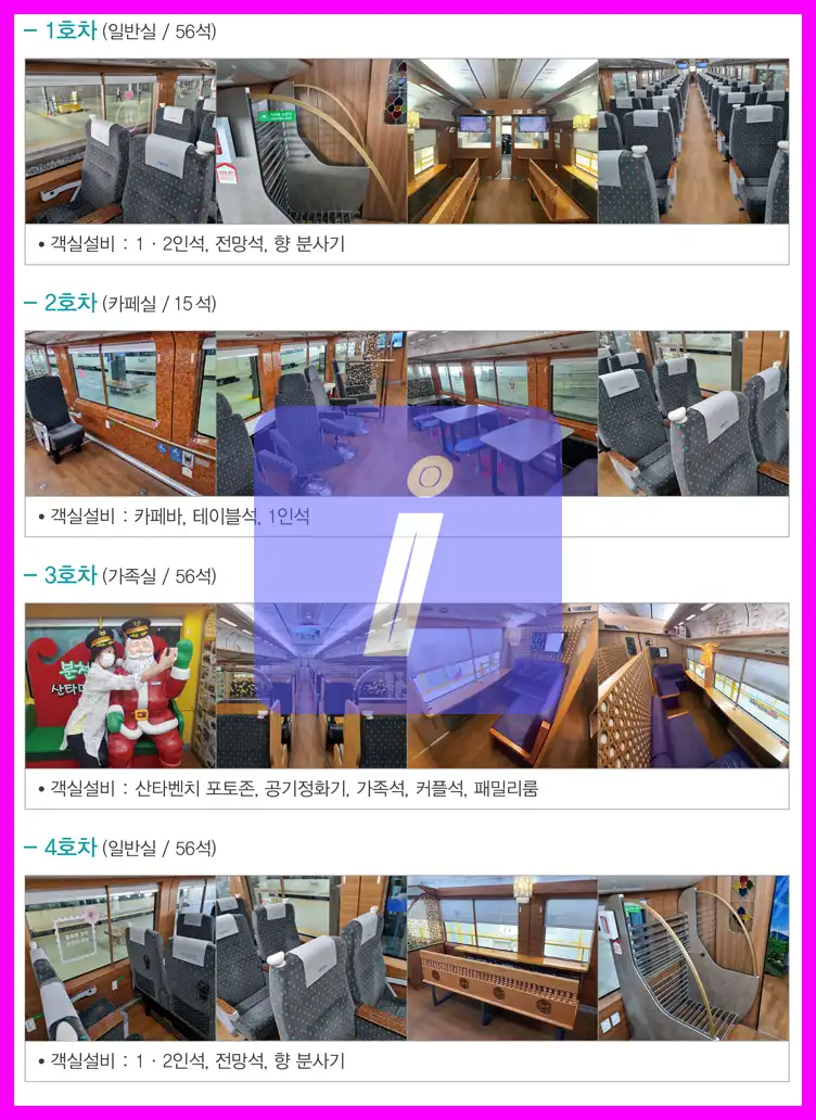 동해산타열차 예매, 가격, 특징, 오션뷰 좌석 총정리