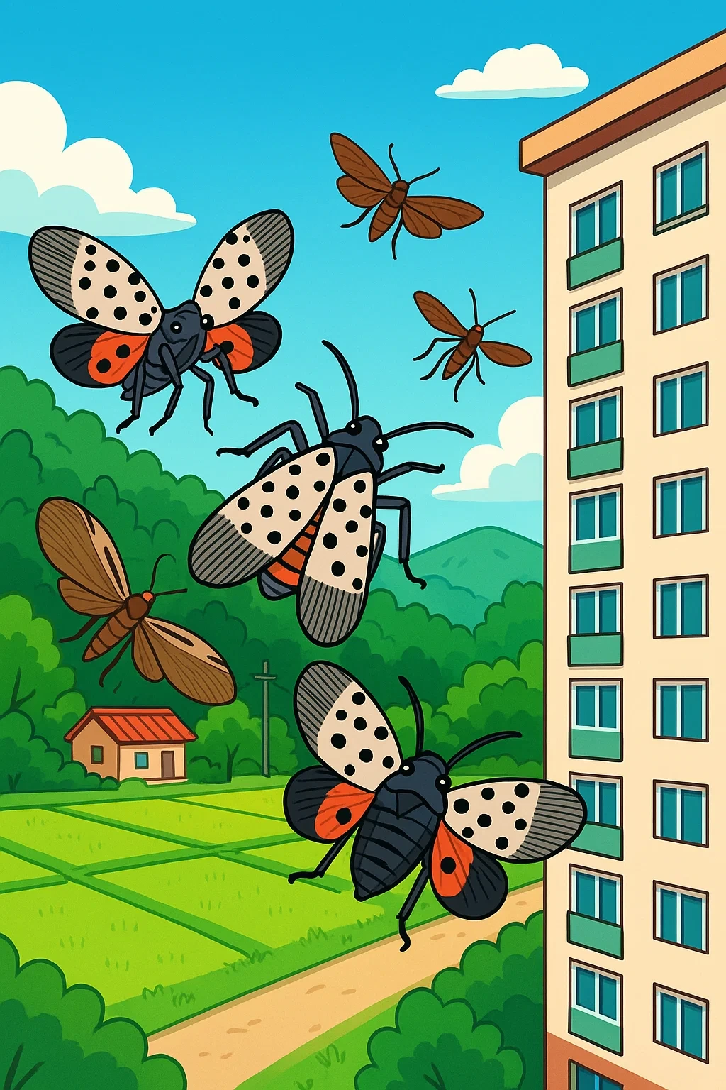 도시와 농촌의 경계를 허문, 돌발해충