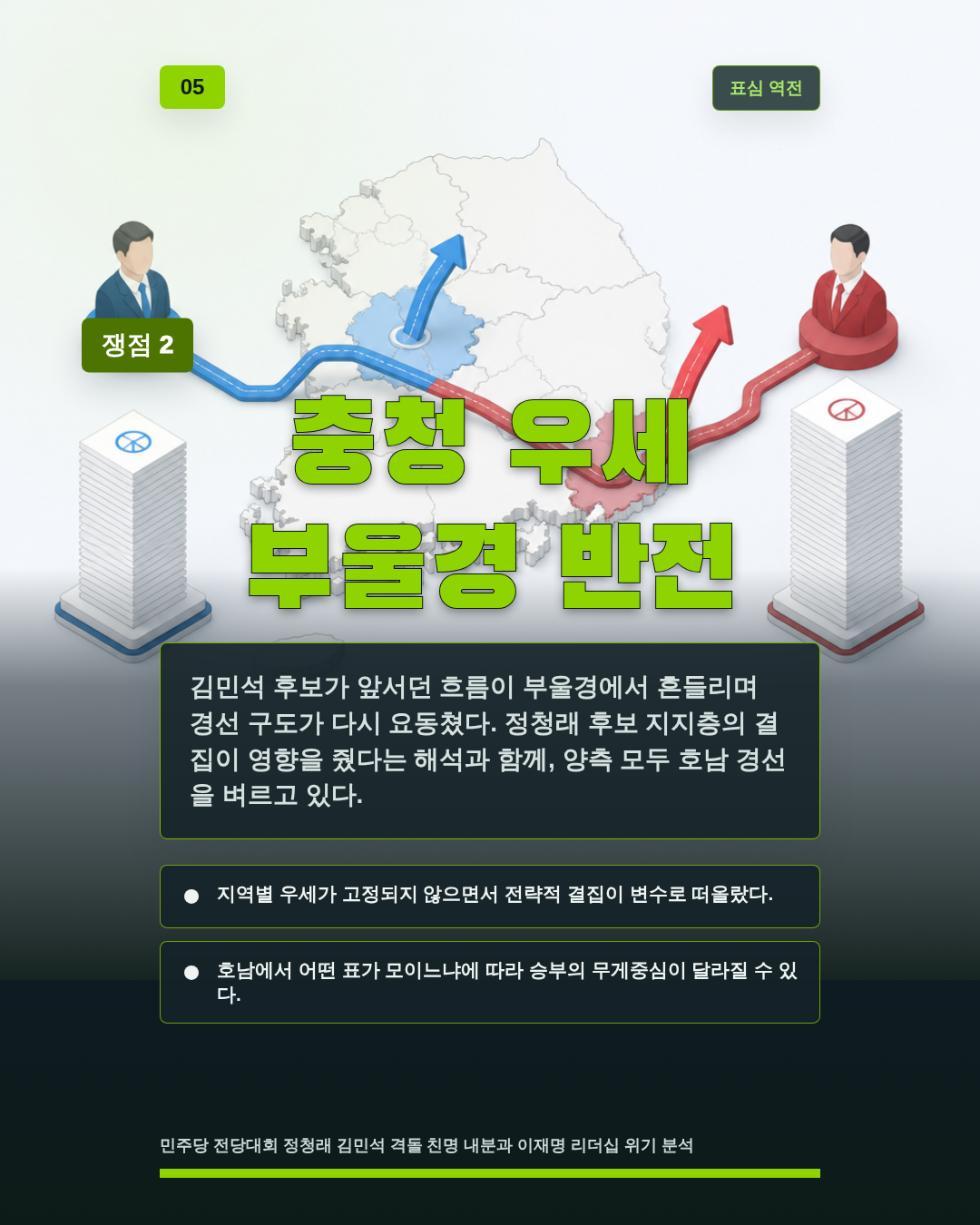 충청 우세 부울경 반전