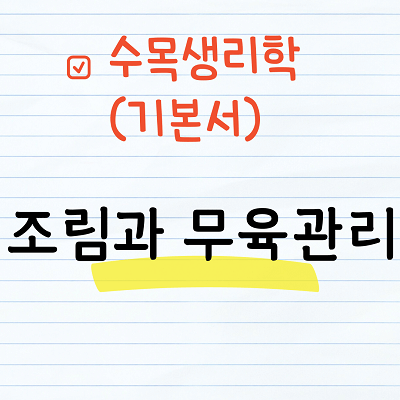 수목생리학 - 조림과 무육관리