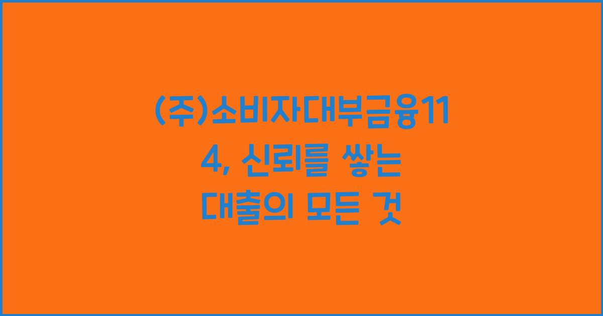 (주)소비자대부금융114