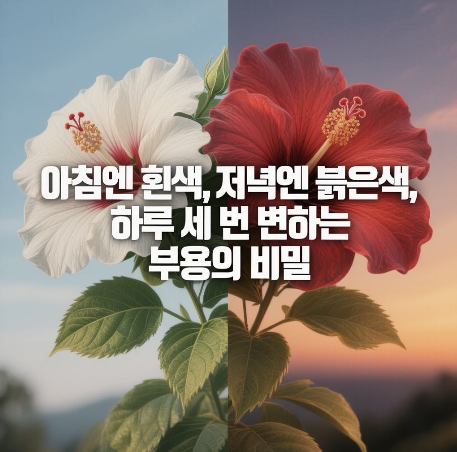 아침엔 흰색, 저녁엔 붉은색, 하루 세 번 변하는 부용의 비밀