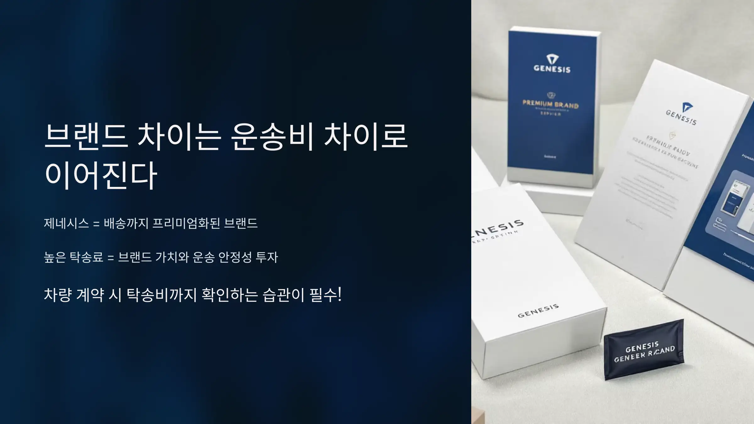 브랜드 차이는 곧 운송비 차이로 이어진다