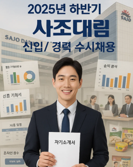 2025년 하반기 사조대림 신입/경력 수시채용