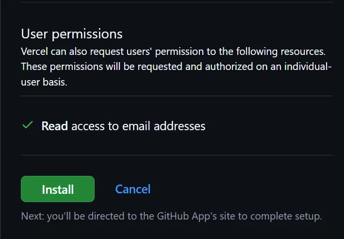 Vercel Import Git Repository GitHub Account