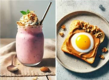 초간단 아침식단 토스트, 셰이크