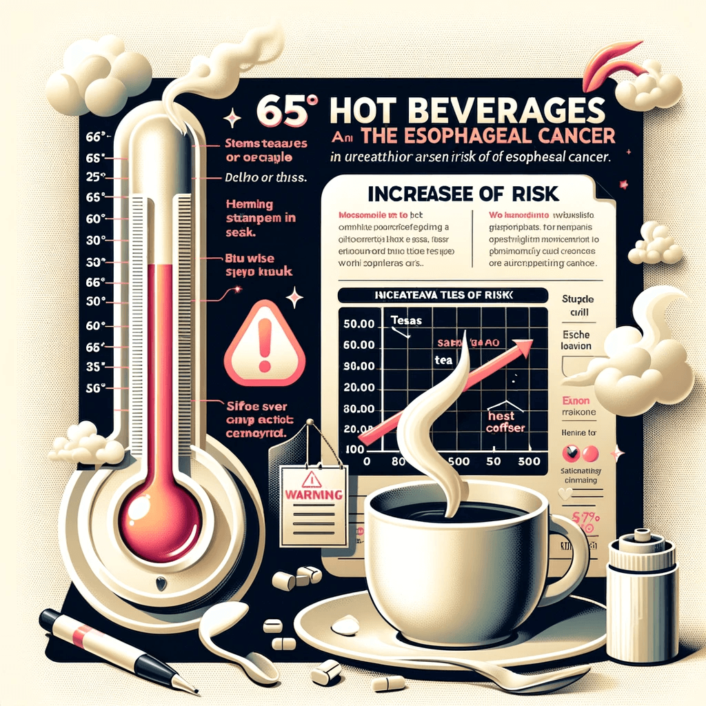 뜨거운 음료가 식도에 미치는 영향 이미지