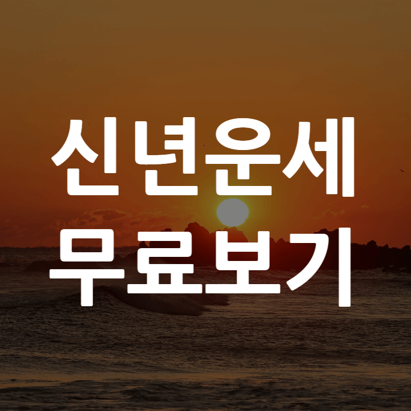 신년운세 무료보기