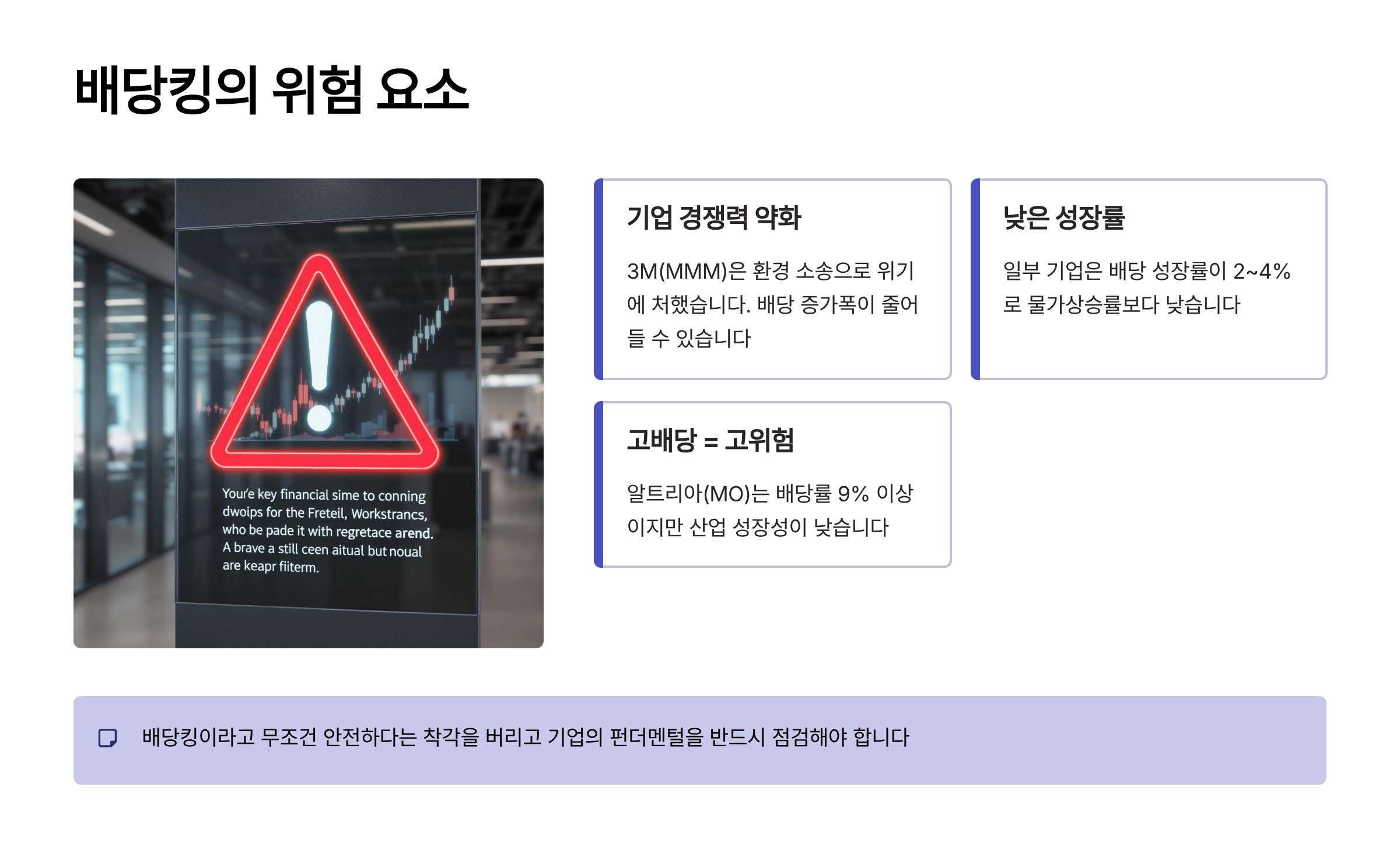 배당킹의 위험요소