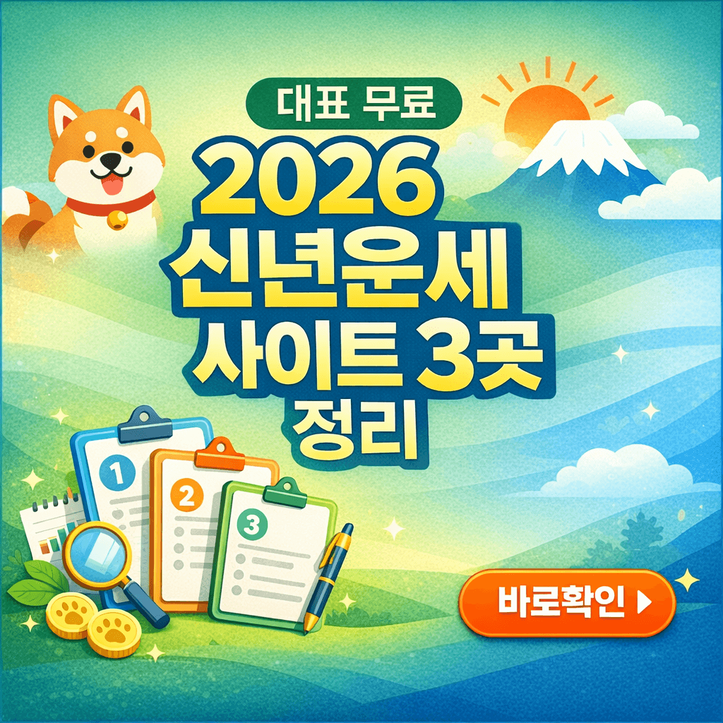 대표 무료 2026신년운세 사이트 3곳 정리