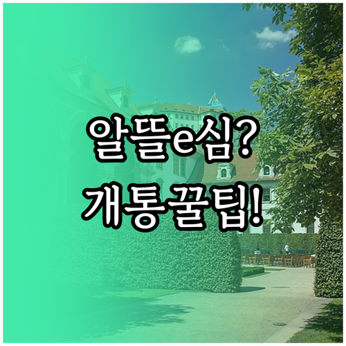 알뜰폰 e심 지원 단말기와 개통 팁..