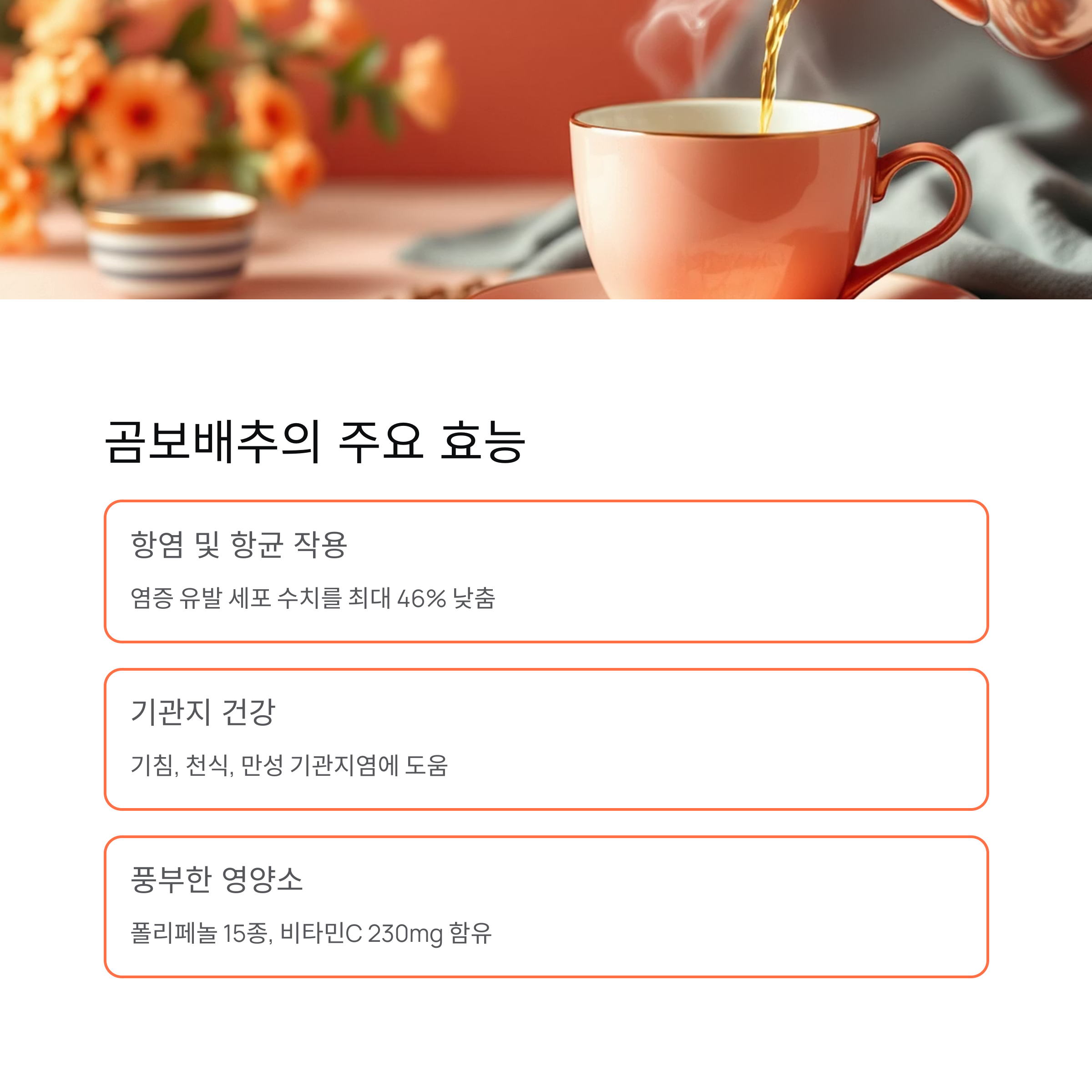 곰보배추의 주요 효능