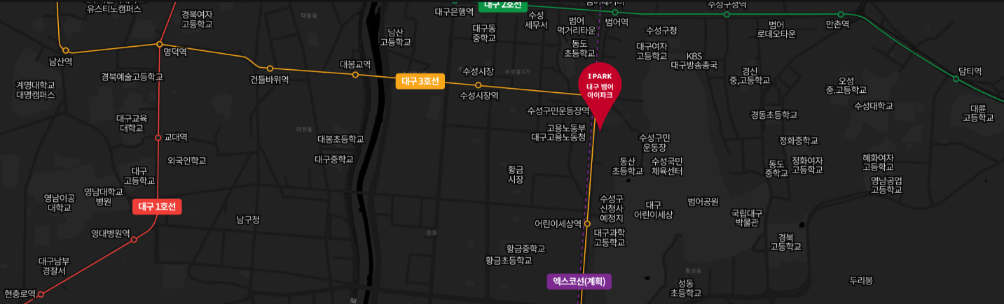 대구 수성구 범어동 대구범어아이파크 입지 장점 및 주변 인프라