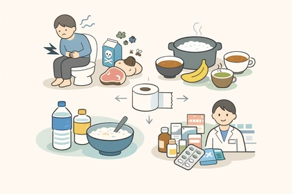 설사 원인에 따라 음식과 약 선택을 구분해 관리하는 흐름18