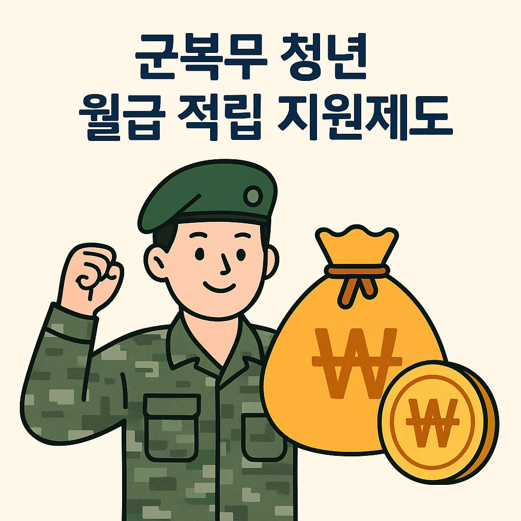 군복무 청년 월급 적립 지원제도 포스터 이미지