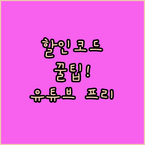 합리적인 구독을 위한 유튜브 프리미엄..