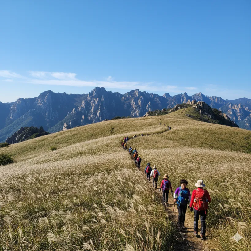 포천 명성산 정상 억새밭 풍경