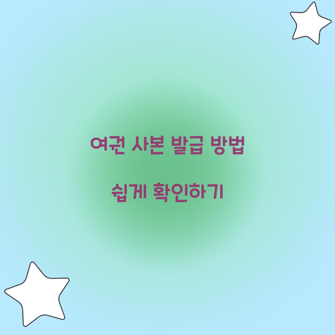 여권 사본 발급