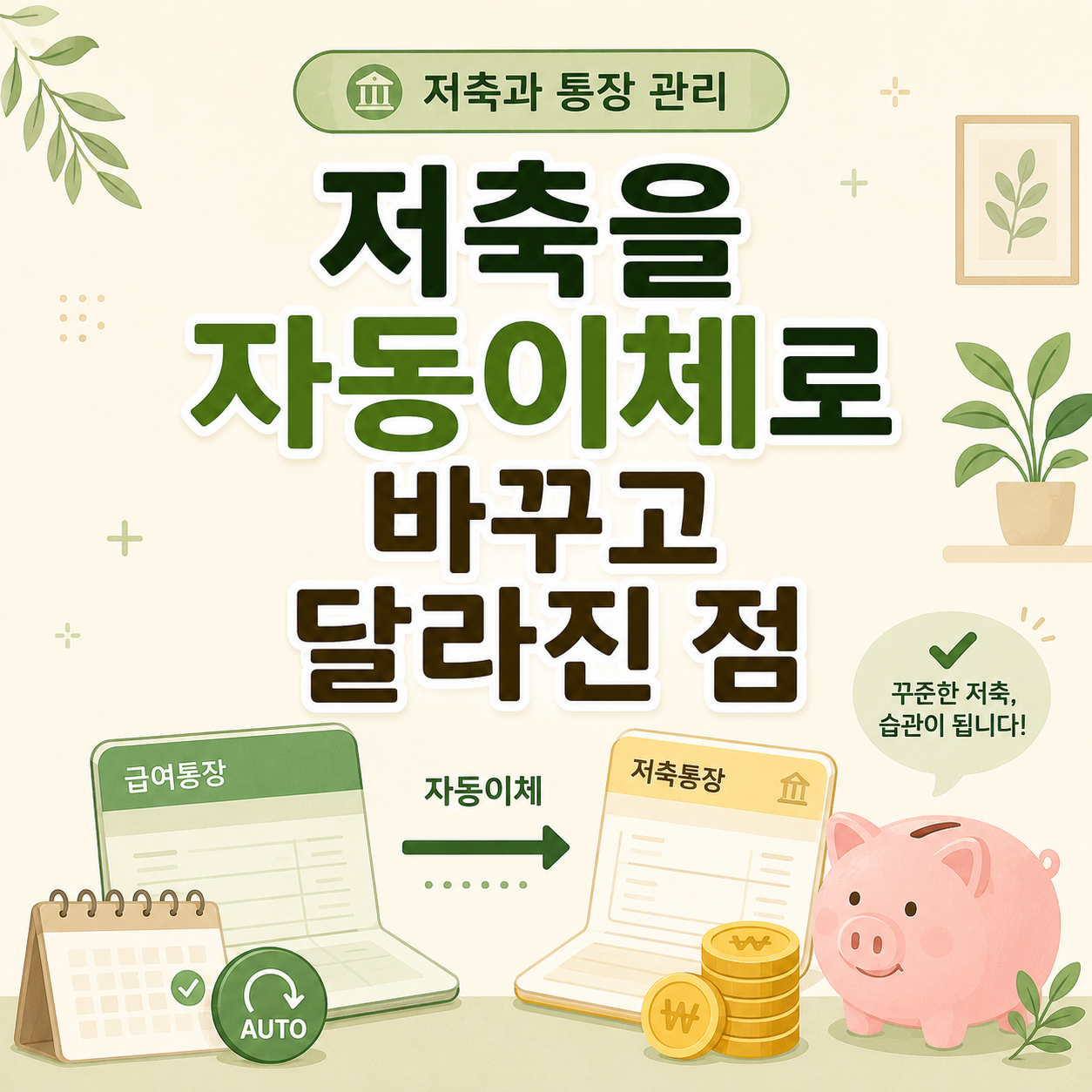 저축을 자동이체로 바꾸고 달라진 점